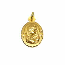 MEDALLA ORO 18KT VIRGEN NIÑA PESO G2,0 DIMENSIONES 16X20MM