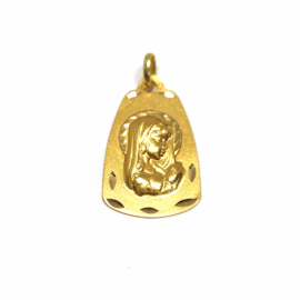 MEDALLA ORO 18KT VIRGEN NIÑA PESO G2,4 DIMENSIONES 17X24MM