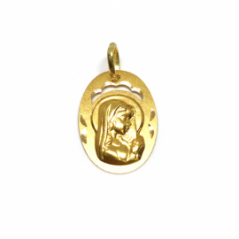 MEDALLA ORO 18KT VIRGEN NIÑA PESO G1,5 DIMENSIONES 13X19MM