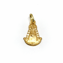 MEDALLA ORO 18KT VIRGEN DEL ROCIO PESO G1,05 D13X16MM