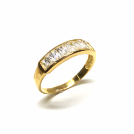 ANILLO ORO 18KT CARRIL CIRCONITAS D5,30MM PESO G3,15