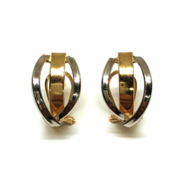 PENDIENTE ORO 18KT BICOLOR D15X10MM PESO G1,98