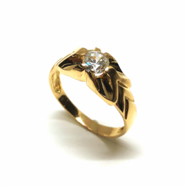 SOLITARIO ORO 18KT D8MM PESO G4 CIRCONITA D4MM 