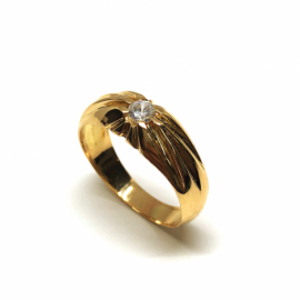 SOLITARIO ORO 18KT D8MM PESO G6,2 CIRCONITA D4MM 