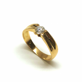 SOLITARIO ORO 18KT CIRCONITA PESO G4,2 D5MM 