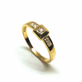 ANILLO ORO 18KT CIRCONITA D5,5MM PESO G2,1