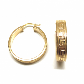 AROS ORO 18KT GRECA D25X6X1,5MM PESO G3,65