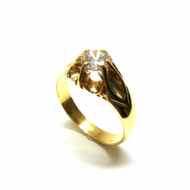 SOLITARIO ORO 18KT  D10MM PESO G7,0 CIRCONITA D6MM