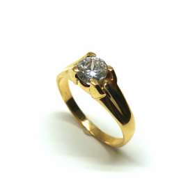 SOLITARIO ORO 18KT  PESO G5,9 CIRCONITA D7MM 