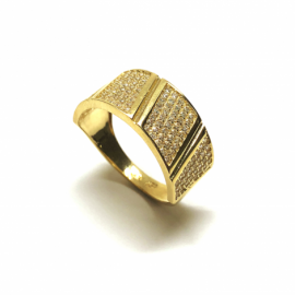 ANILLO ORO 18KT CON CIRCONITAS D9MM PESO G4,2