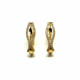 PENDIENTE ORO 18KT CIRCONITAS D18X5,5MM PESO G2,75