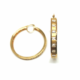 AROS ORO 18KT CIRCONITAS D40X6,30MM PESO G8,75