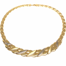 GARGANTILLA ORO 18KT ESTAMPADO BRILLO-SATINADO 45CM D15X2,75MM PESO G23,95