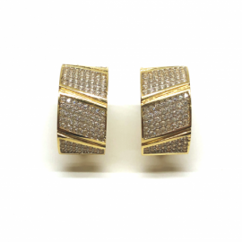 PENDIENTES ORO 18KT CIRCONITAS D17X9MM PESO G7,10