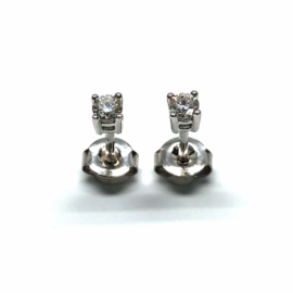 PENDIENTES ORO 18KT Y BRILLANTES (H-SI) (0,18 - 0,22 - 0,27KT) D3,10MM PESO G1,25