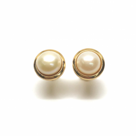 PENDIENTES ORO 18KT PERLA ORLA D10MM PESO G2,30