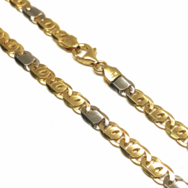 CADENA ORO 18KT BICOLOR PLANA 60CM D5,2X1,1MM PESO G31,50