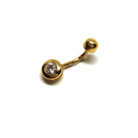 PIERCING ORO 18KT OMBLIGO CHATON D20X6,5MM PESO G0,75