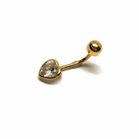 PIERCING ORO 18KT OMBLIGO CORAZON D20X6,5MM PESO G0,85