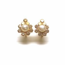 PENDIENTES ORO 18KT PERLA D10,5X8MM PESO G1,50