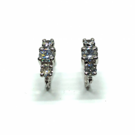 PENDIENTES ORO 18KT TRIGARRA CIRCONITA D10,5X4MM PESO G1,40