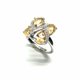 ANILLO PLATA 925 RODIADO PIEDRA NATURAL D14MM PESO G3,35