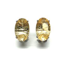 PENDIENTES PLATA 925 RODIADOS PIEDRA NATURAL CORTE LASER D16X10MM PESO G5,80