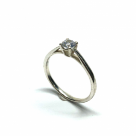 ANILLO PLATA 925 RODIADO SOLITARIO D5MM PESO G1,75