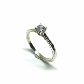 ANILLO PLATA 925 RODIADO SOLITARIO D5MM PESO G1,70