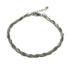 PULSERA PLATA 925 RODIADA 18CM + 2 ANCHO 4MM 