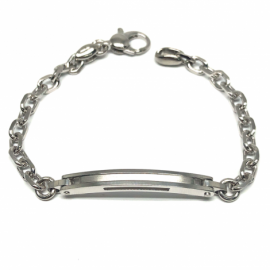 PULSERA PLATA 925 RODIADA ESCLAVA 20CM ANCHO 5MM