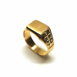 SELLO ORO 18 KT RECTANGULAR 10X8MM PESO G1,9