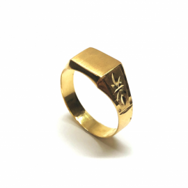 SELLO ORO 18 KT RECTANGULAR 9X7MM PESO G1,8