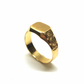 SELLO ORO 18 KT RECTANGULAR 9X7MM PESO G1,7