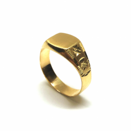 SELLO ORO 18 KT SEMIOVAL 8X8MM PESO G1,7