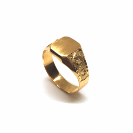 SELLO ORO 18KT RECTANGULAR D10X8MM PESO G2,20