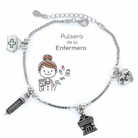 PULSERA PLATA RODIADA 