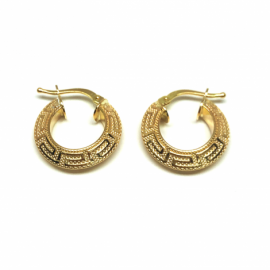 AROS ORO 18KT GRECA CHAFLAN D10X3,30MM PESO G2,10