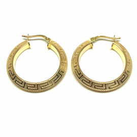 AROS ORO 18KT GRECA CHAFLAN D20X3,75MM PESO G3,15