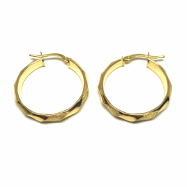 AROS ORO 18KT MEDIA CAÑA SATINADO D20X3,75MM PESO G2,00