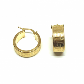 AROS ORO 18KT GRECA D15X8MM PESO G3,00