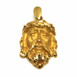 ROSTRO ORO 18KT CRISTO FORRADO D34X25MM PESO G21,50