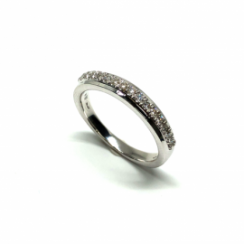  	ANILLO ORO 18 KT Y BRILLANTES (H-SI) 15P 0,200CTS D3,5MM PESO 3,25G 