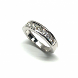 ANILLO ORO 18 KT Y BRILLANTES (H-SI) 9P 1,010CTS D5MM PESO 5,00G 