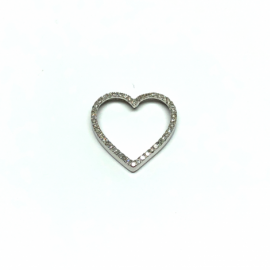 COLGANTE ORO 18KT Y BRILLANTES CORAZON (H-SI) 44P 0,140CTS D14,5MM PESO G0,78