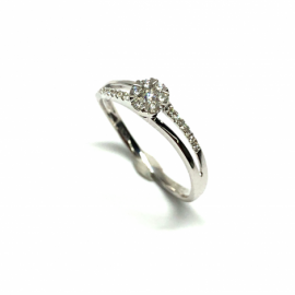 ANILLO ORO 18KT Y BRILLANTES (RD SI H) 1P 0,034CTS 6P 0,113CTS 12P 0,048CTS D5,1MM PESO G2,07 