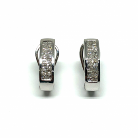 PENDIENTES ORO 18KT, BRILLANTES (H-SI) 32P 1,020CTS D17x8,8MM PESO G4,00