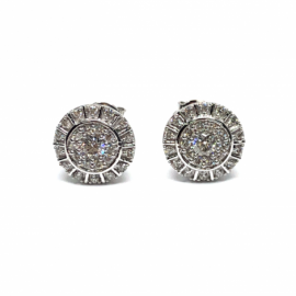 PENDIENTES ORO 18KT Y BRILLANTES (H-SI) 10P 0,04CTS 10P 0,05CTS 8P 0,06CTS 20P 0,14CTS 2P 0,22CTS D10MM PESO G2,75