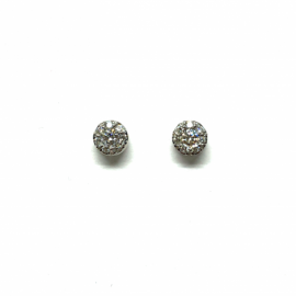 PENDIENTES ORO 18KT Y BRILLANTES (H-VSI) 2P 0,11CTS 14P 0,02CTS 14P 0,016CTS D5,30MM PESO G1,00