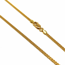 CADENA ORO 18KT ESLABON BARBADO 60CM D2X1MM PESO G10,20